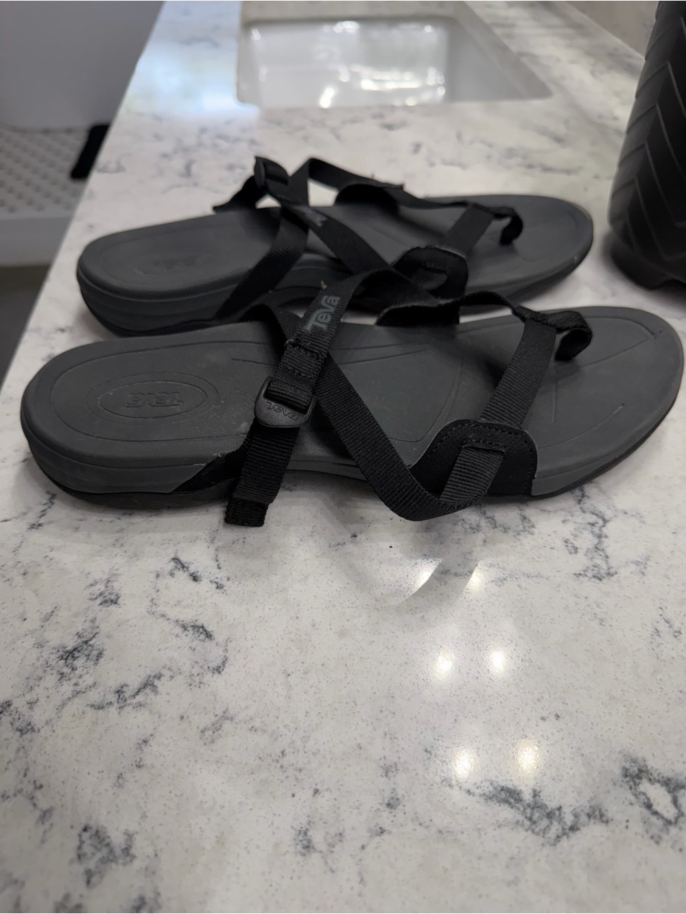 Teva Women's Black Lightweight Strap Sandals